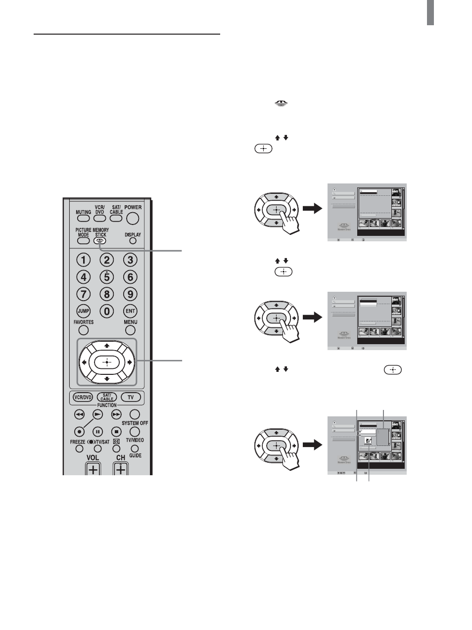 Press v/v to select “off,” then press, Continued) | Sony KLV-21SG2 User Manual | Page 67 / 80