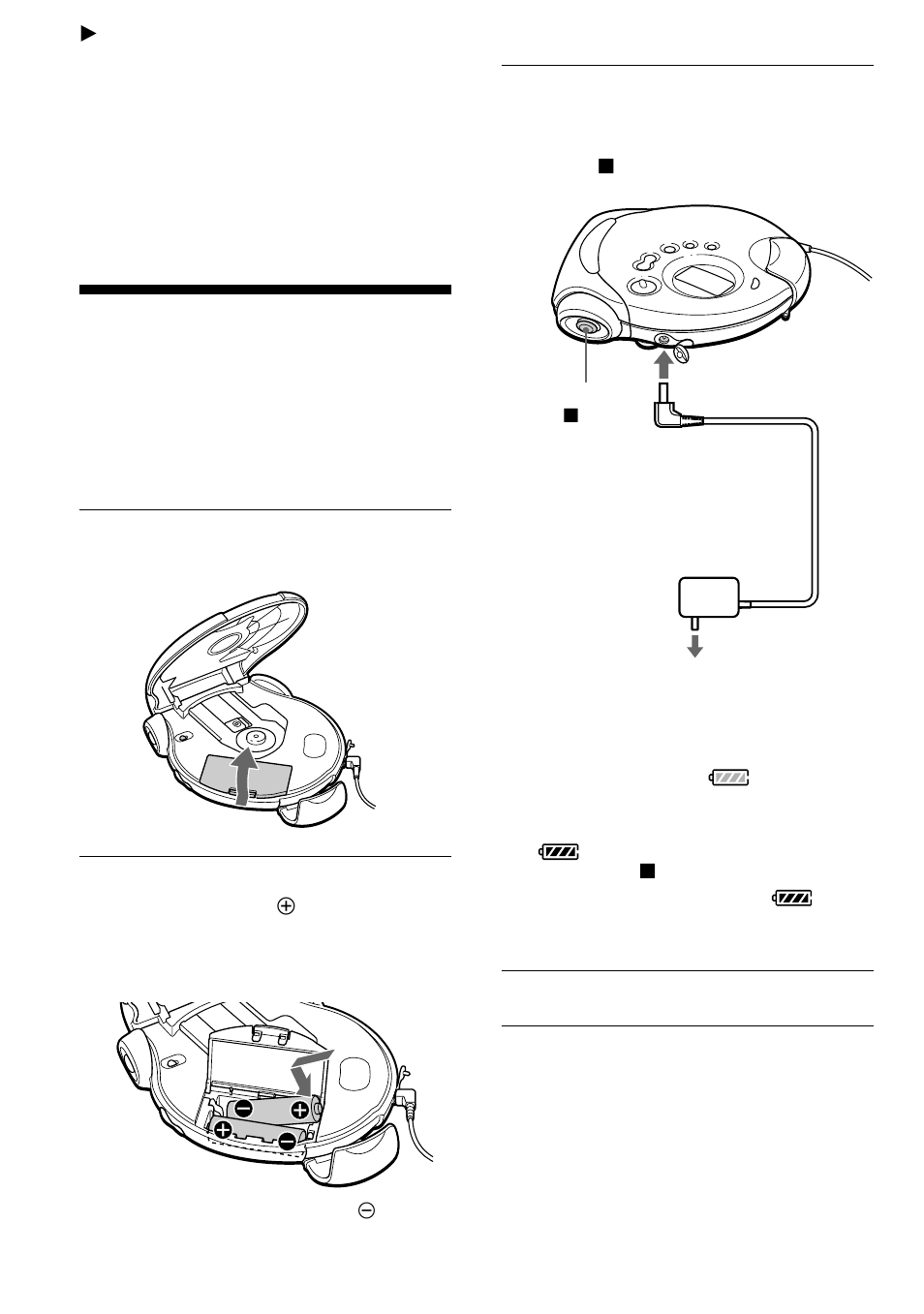 Connecting to a power source, Using the rechargeable batteries | Sony D-CS901 User Manual | Page 22 / 32