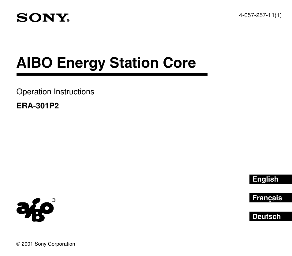 Sony ERA-301P2 User Manual | 94 pages