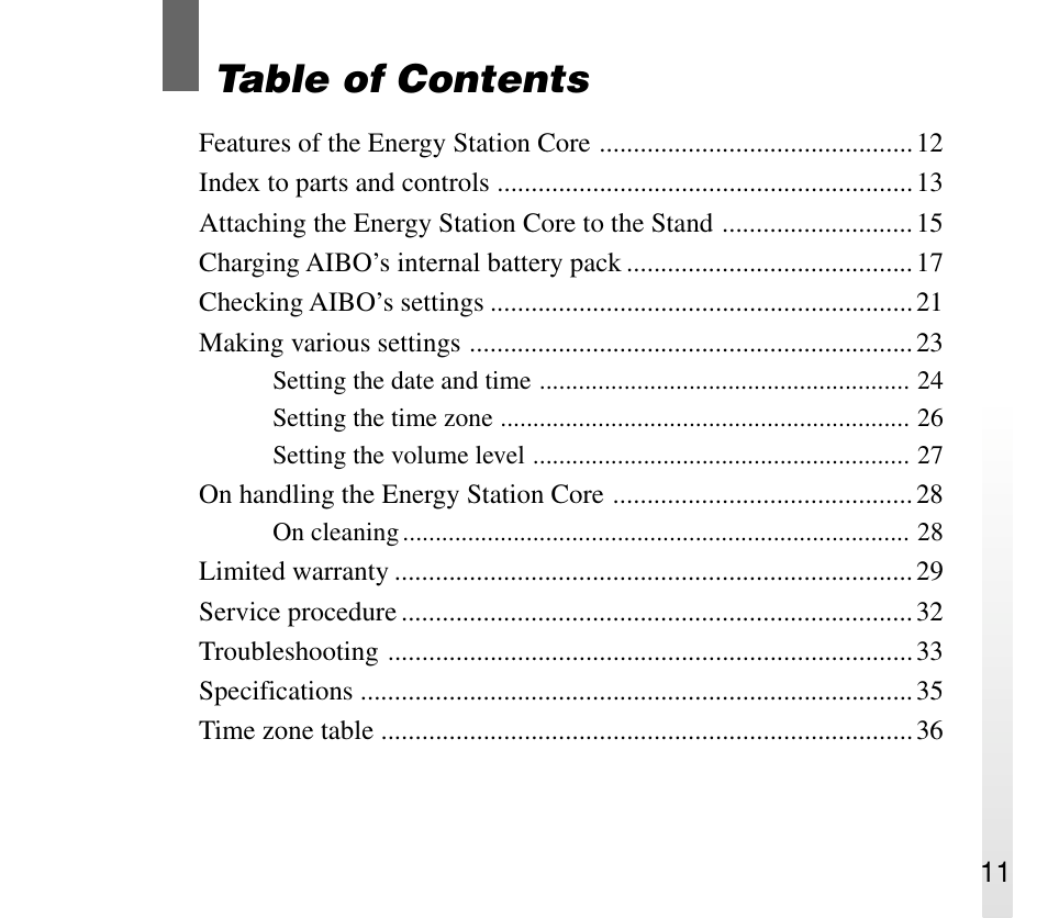 Sony ERA-301P2 User Manual | Page 11 / 94