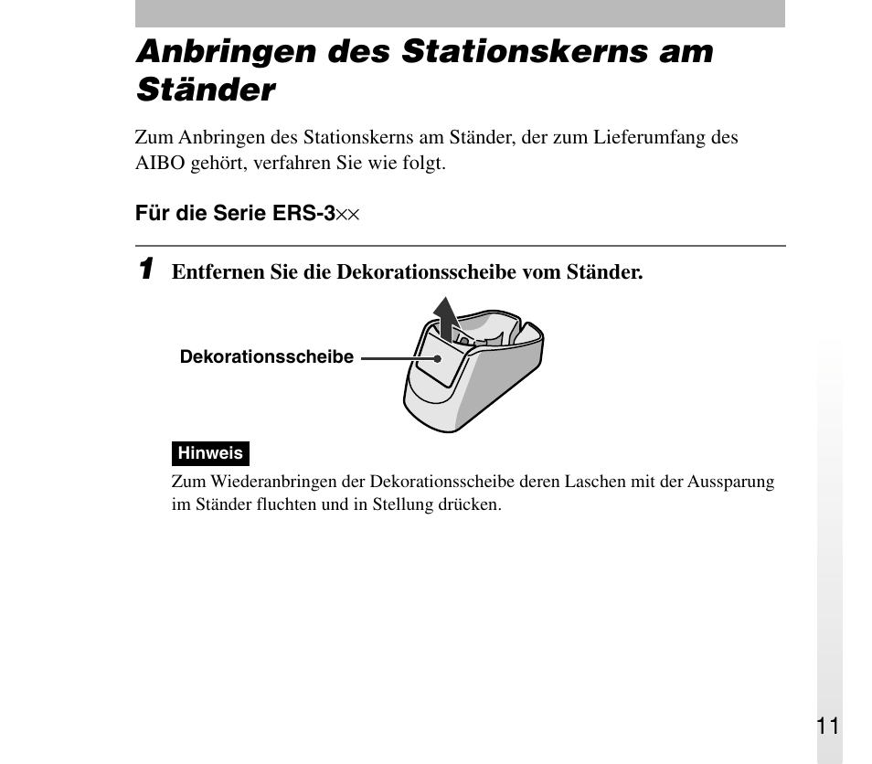 Anbringen des stationskerns am ständer | Sony ERA-301P2 User Manual | Page 75 / 94