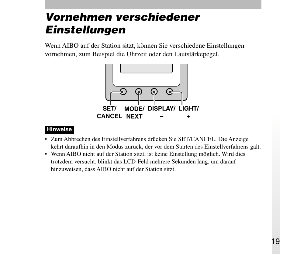 Vornehmen verschiedener einstellungen | Sony ERA-301P2 User Manual | Page 83 / 94