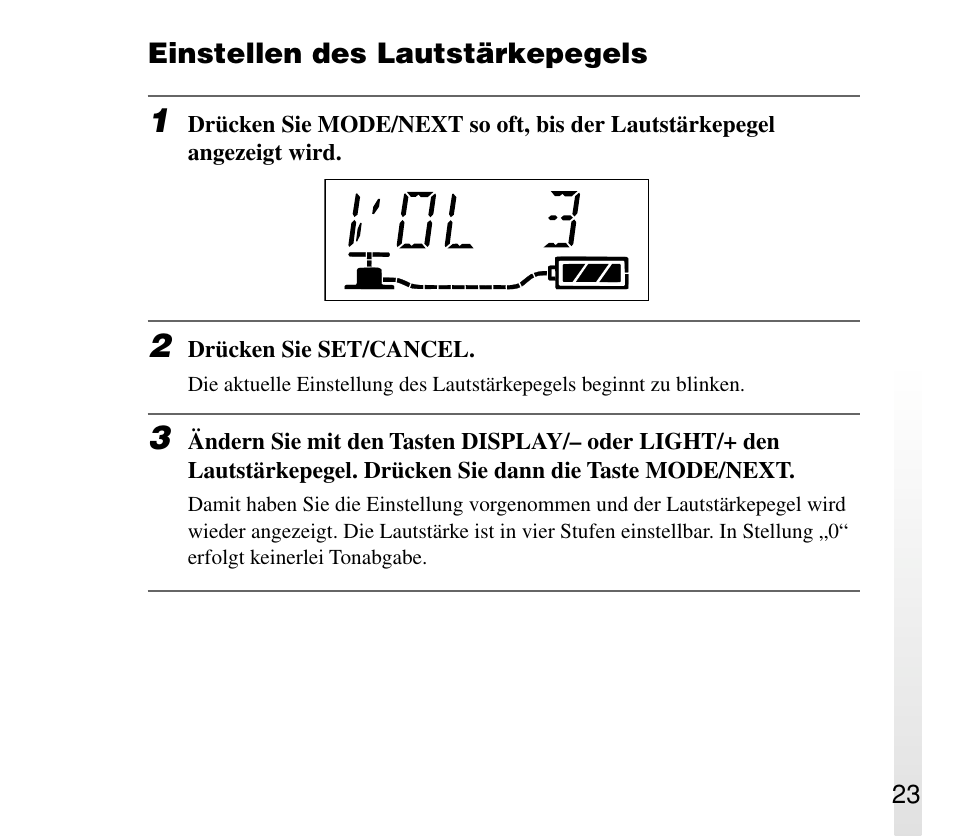 Einstellen des lautstärkepegels | Sony ERA-301P2 User Manual | Page 87 / 94