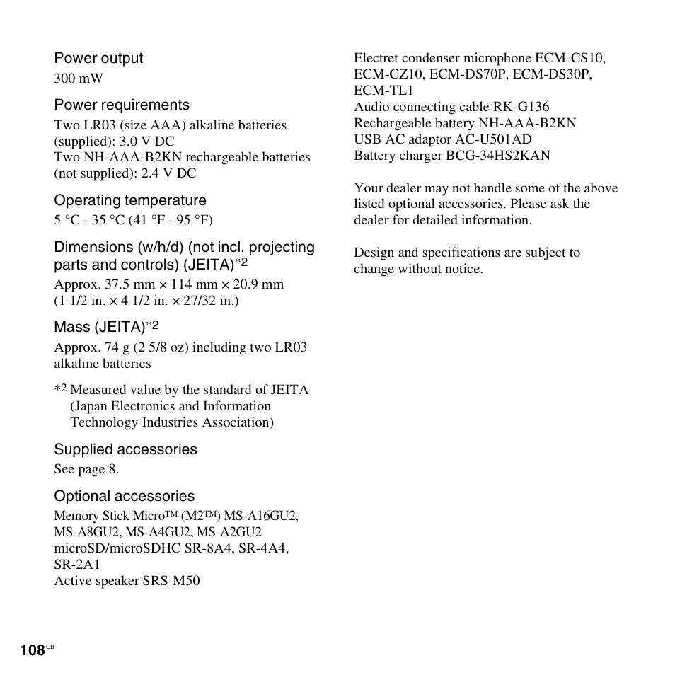 Sony ICD-PX312D User Manual | Page 108 / 132