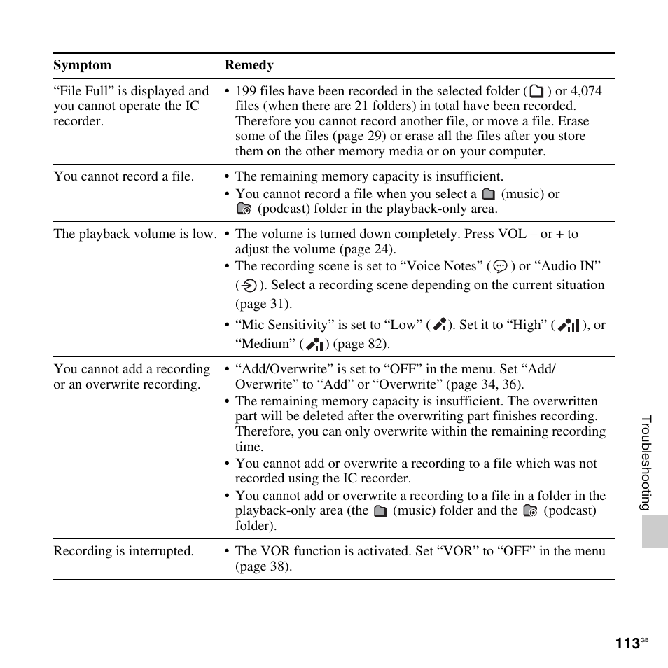 Sony ICD-PX312D User Manual | Page 113 / 132