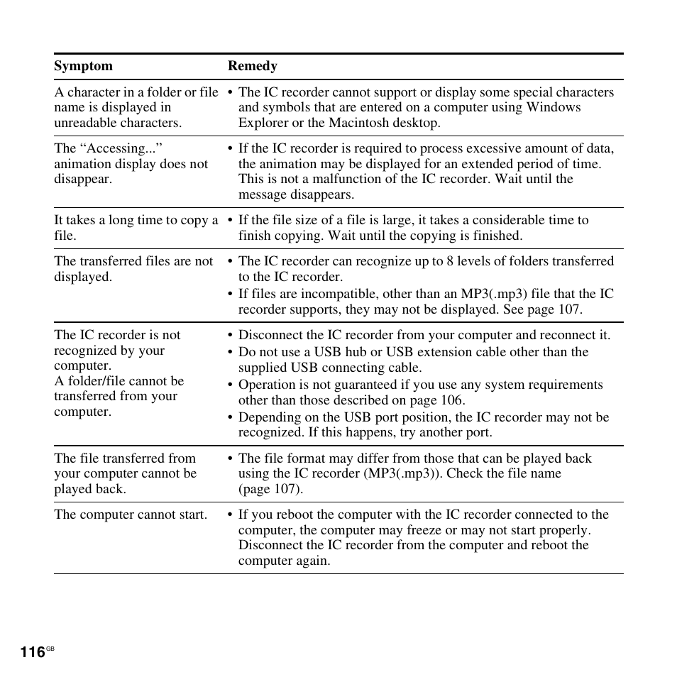 Sony ICD-PX312D User Manual | Page 116 / 132