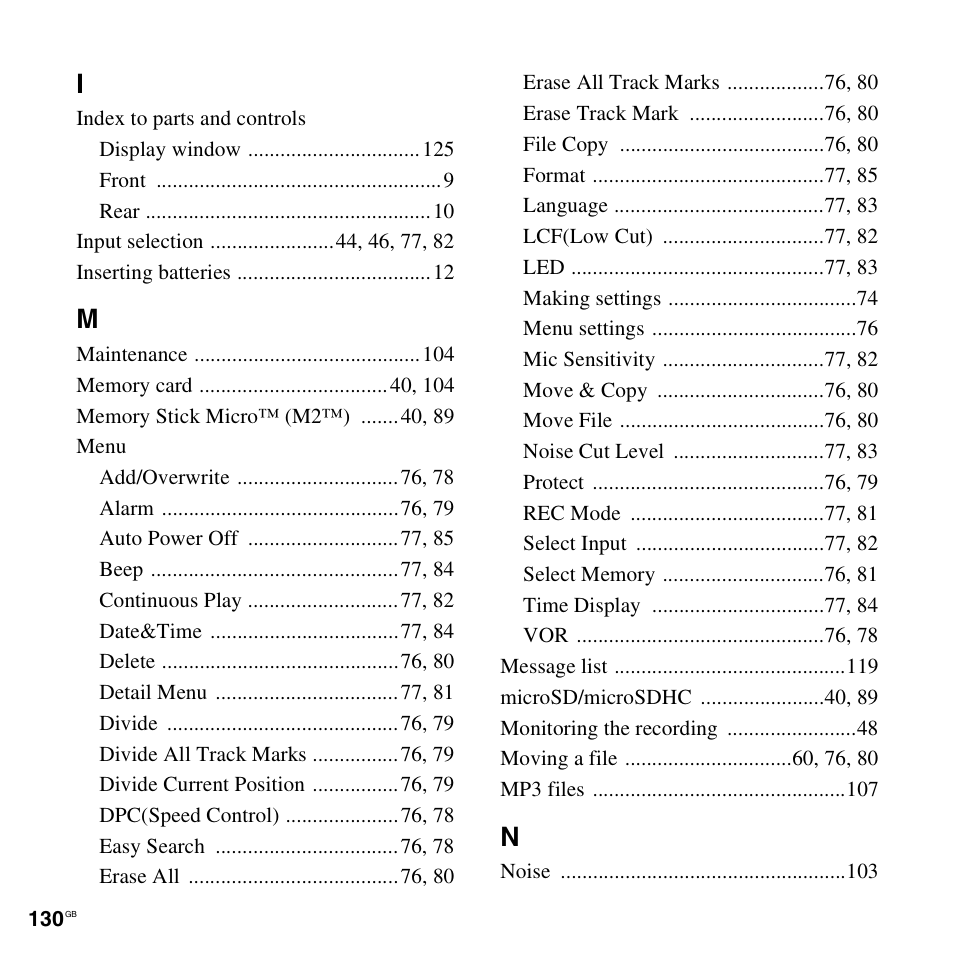 Sony ICD-PX312D User Manual | Page 130 / 132