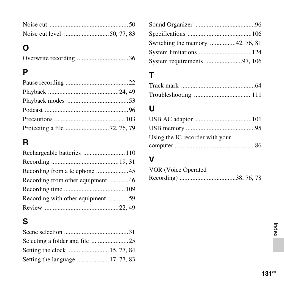 Sony ICD-PX312D User Manual | Page 131 / 132