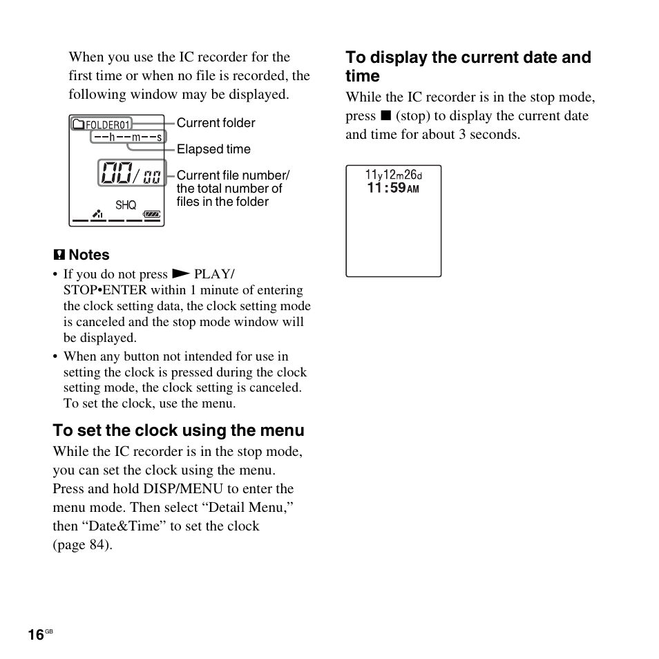 Sony ICD-PX312D User Manual | Page 16 / 132