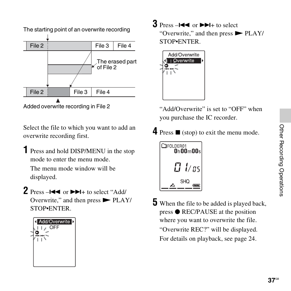 Sony ICD-PX312D User Manual | Page 37 / 132