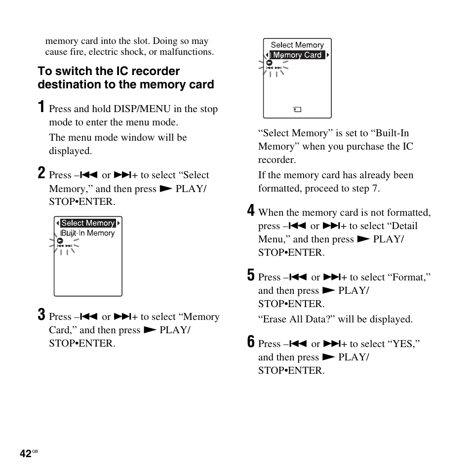 Sony ICD-PX312D User Manual | Page 42 / 132