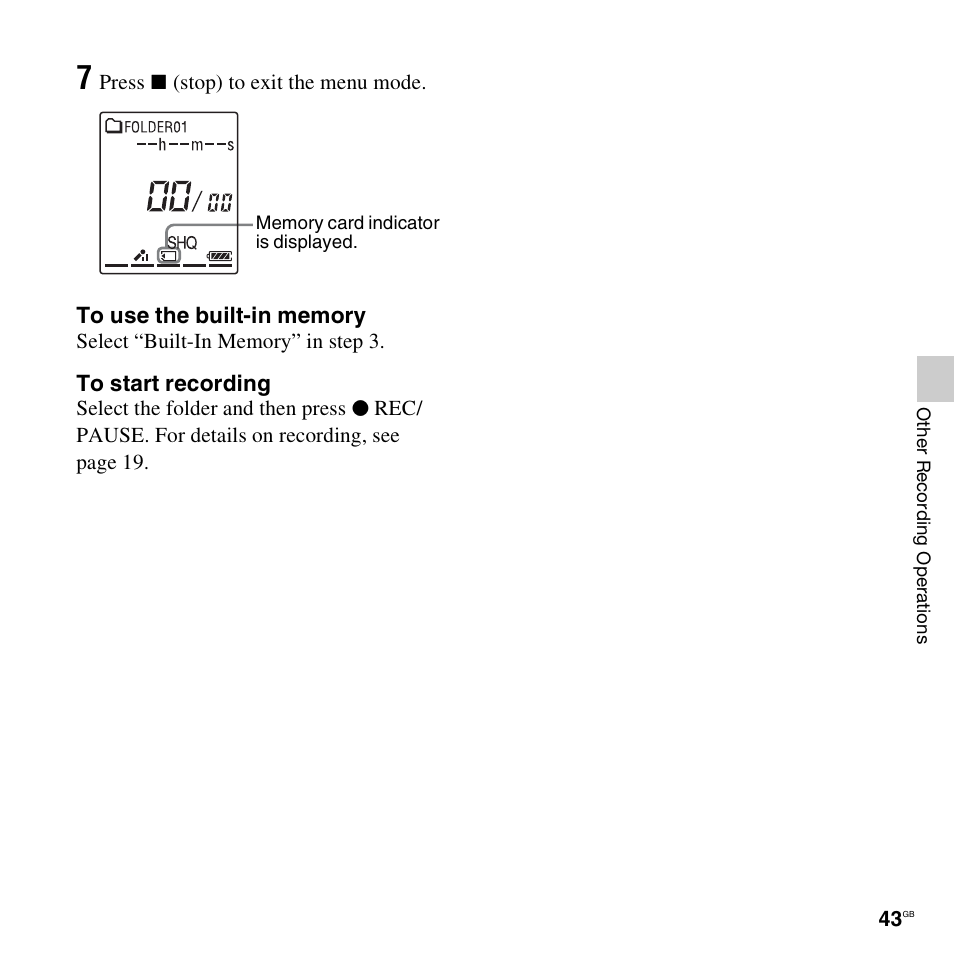 Sony ICD-PX312D User Manual | Page 43 / 132