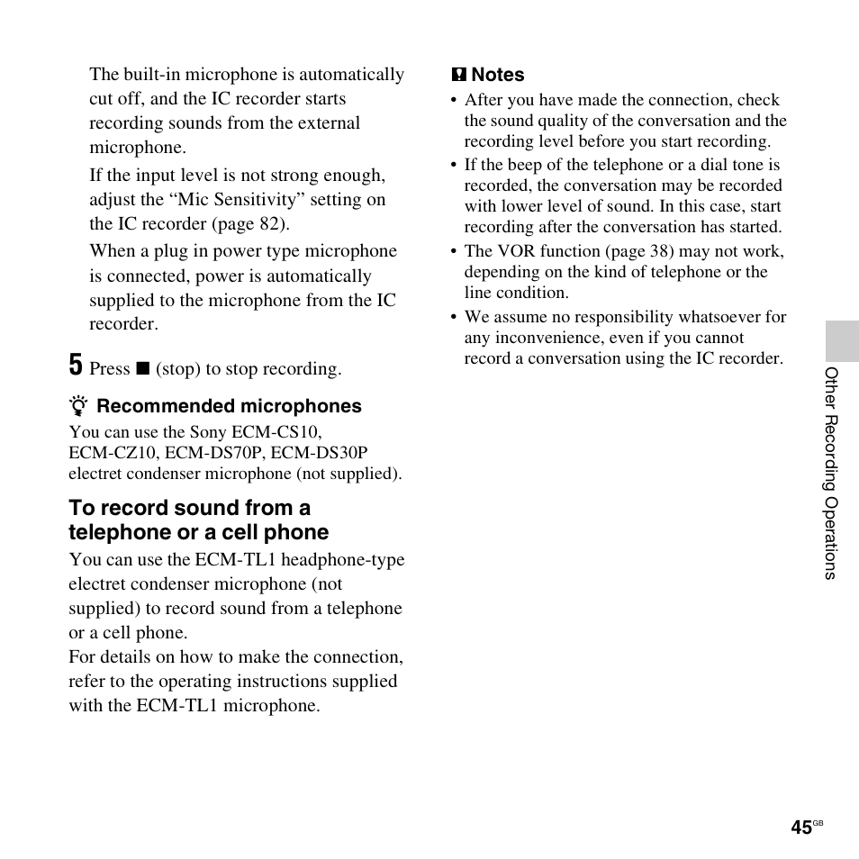 Sony ICD-PX312D User Manual | Page 45 / 132