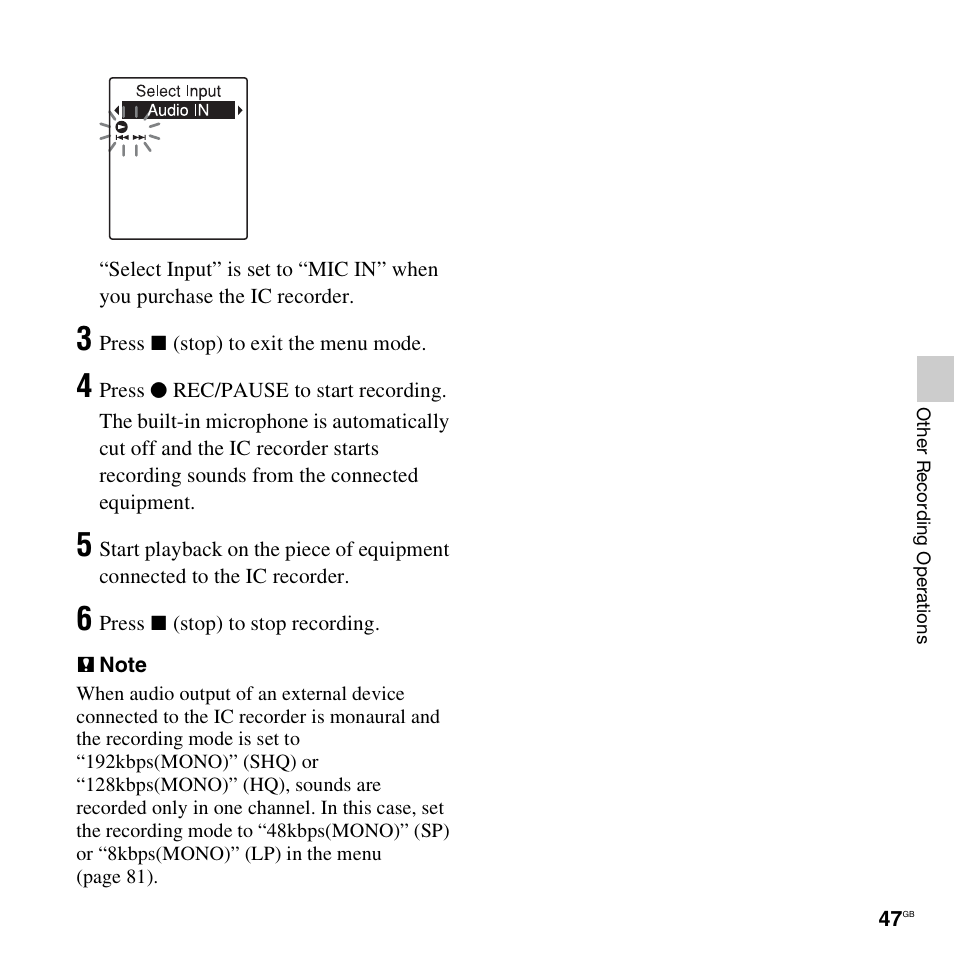 Sony ICD-PX312D User Manual | Page 47 / 132