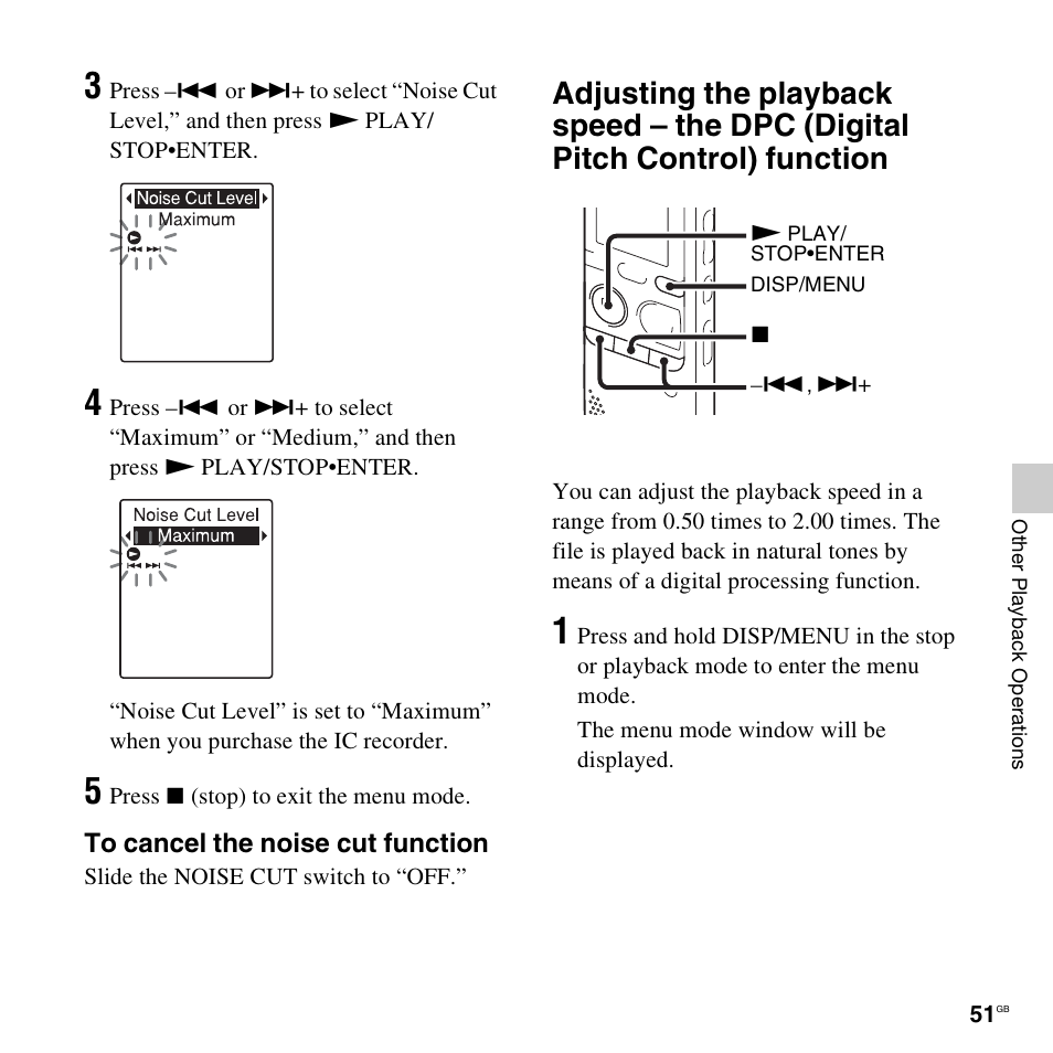 Sony ICD-PX312D User Manual | Page 51 / 132