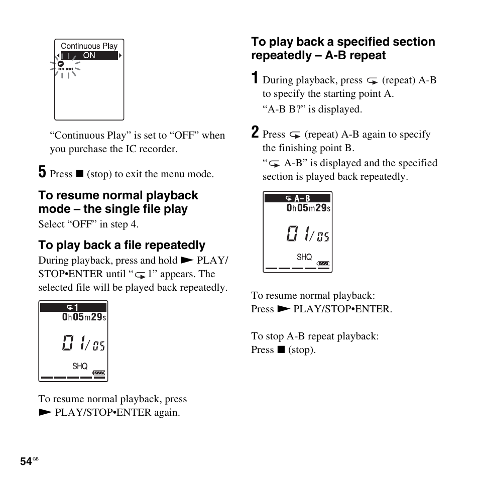 Sony ICD-PX312D User Manual | Page 54 / 132