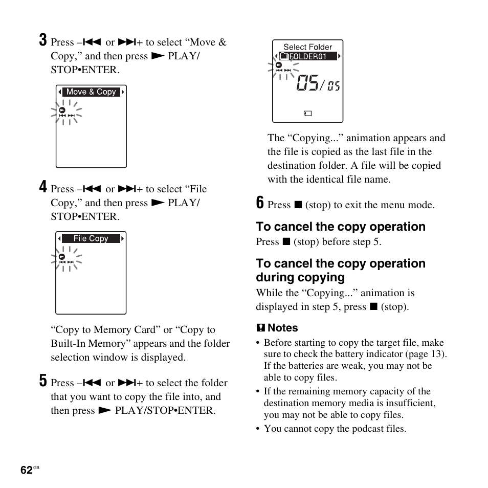 Sony ICD-PX312D User Manual | Page 62 / 132