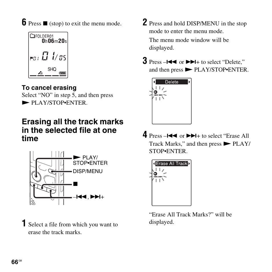 Sony ICD-PX312D User Manual | Page 66 / 132