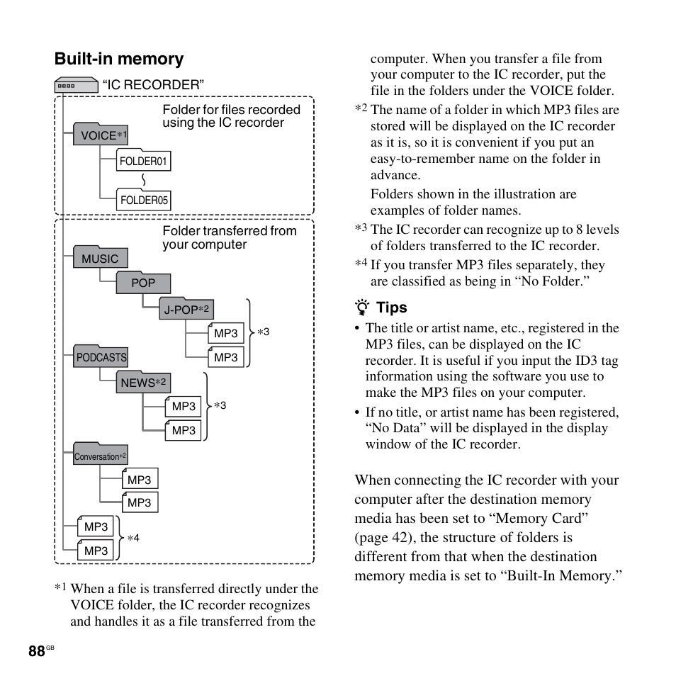 Tips | Sony ICD-PX312D User Manual | Page 88 / 132