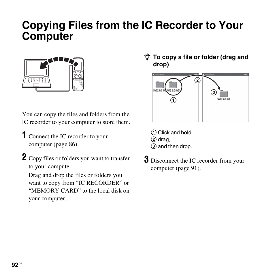 Sony ICD-PX312D User Manual | Page 92 / 132