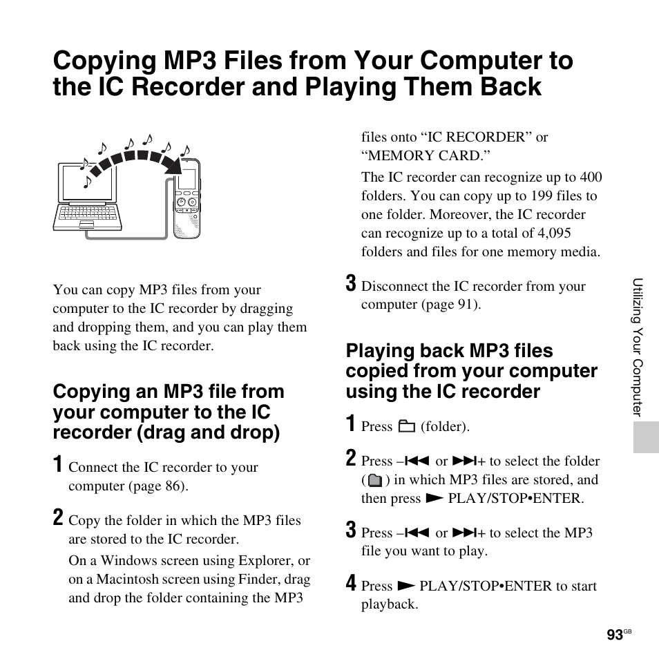 Sony ICD-PX312D User Manual | Page 93 / 132