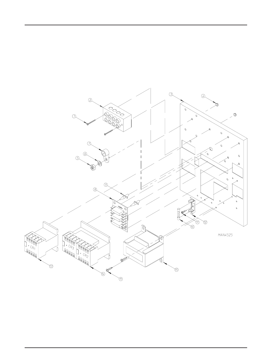 Reversing relay panel assembly | American Dryer Corp. ML-122 User Manual | Page 30 / 52