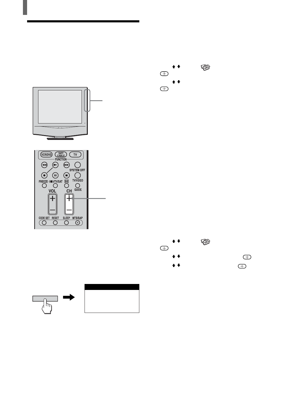 Setting the channels | Sony KLV-21SR2 User Manual | Page 20 / 60
