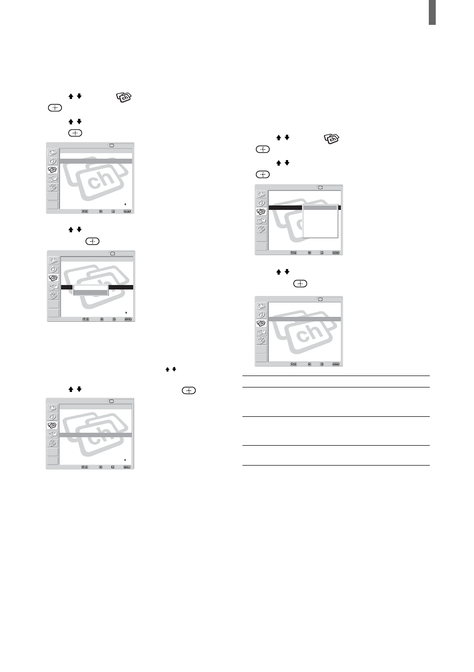 Press menu, Press v/v to select (channel), then press, Press v/v to select “channel fix,” then press | Press v/v to select “channel skip/add,” then press, Press menu to exit the menu screen, Installing and connecting the tv | Sony KLV-21SR2 User Manual | Page 21 / 60