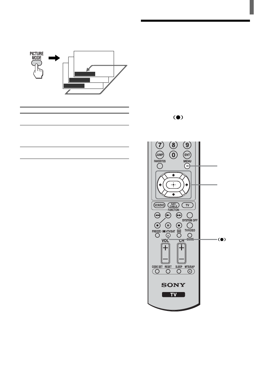 Selecting the effect mode | Sony KLV-21SR2 User Manual | Page 25 / 60