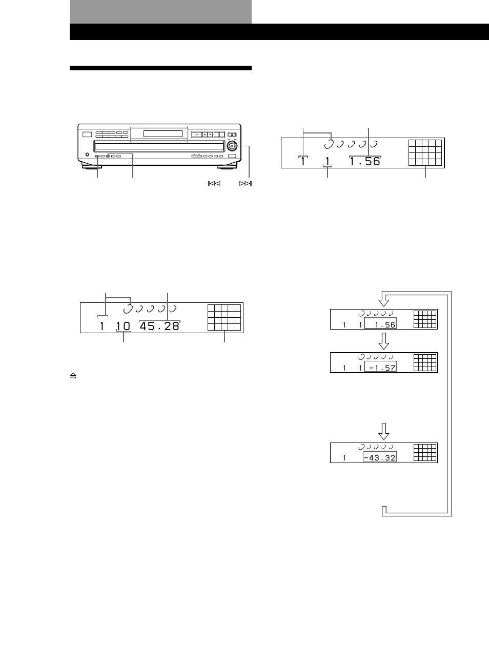 Using the display, Playing cds, Display information while playing a disc | Checking the remaining time | Sony CDP-CE535 User Manual | Page 10 / 32