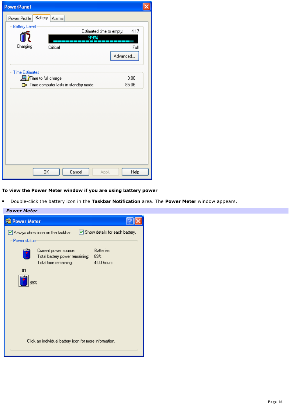Sony PCG-Z1WAMP3 User Manual | Page 16 / 171