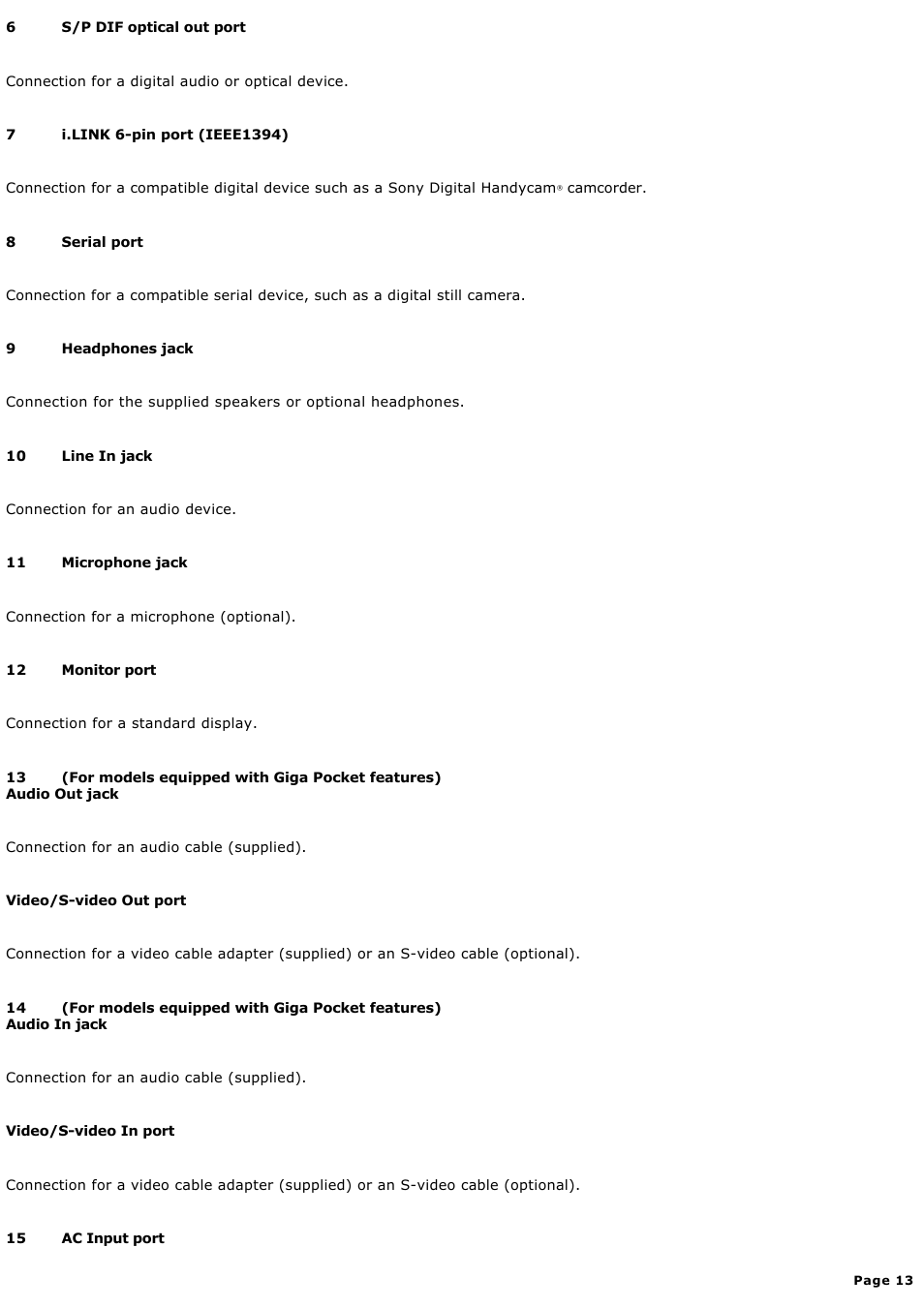 Sony PCV-RX690G User Manual | Page 13 / 84