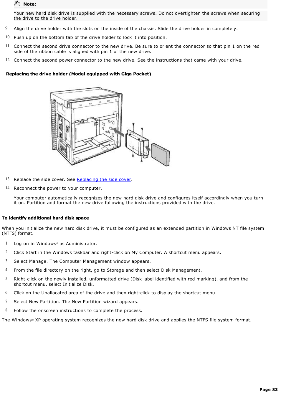 Sony PCV-RX690G User Manual | Page 83 / 84