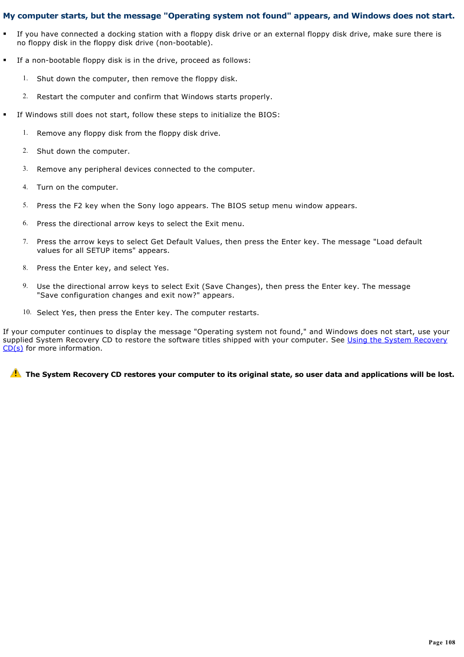 Sony PCG-R505ELP User Manual | Page 108 / 156