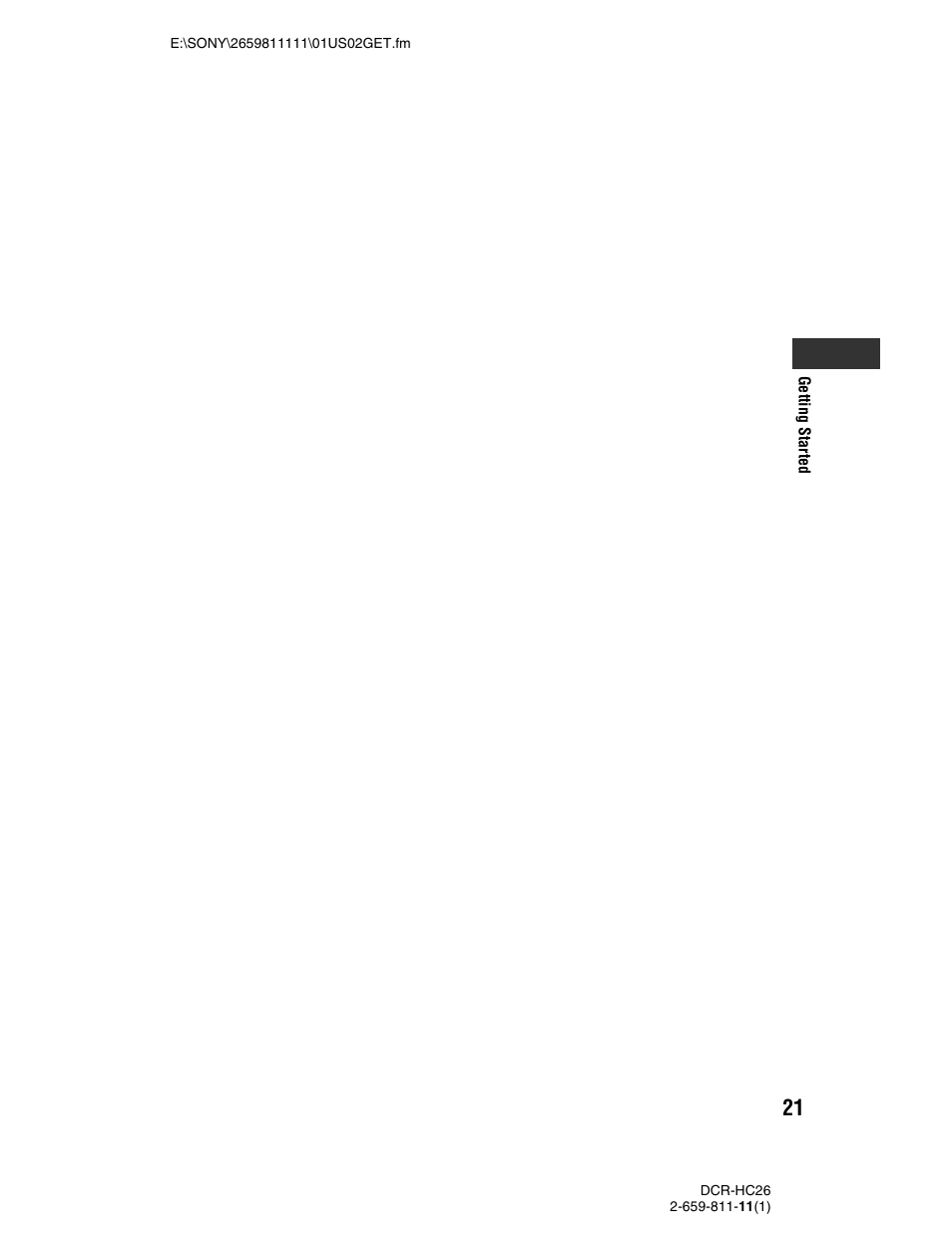 Sony DCR-HC26 User Manual | Page 21 / 92