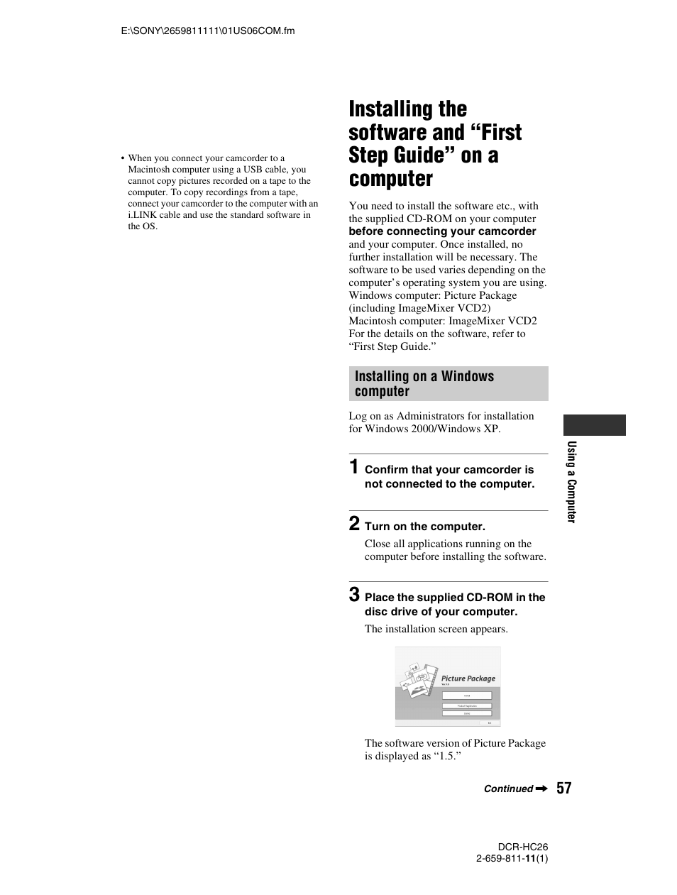 Sony DCR-HC26 User Manual | Page 57 / 92