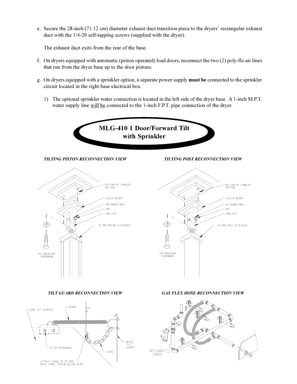 Mlg-410 1 door/forward tilt with sprinkler | American Dryer Corp. ML-410 User Manual | Page 30 / 67