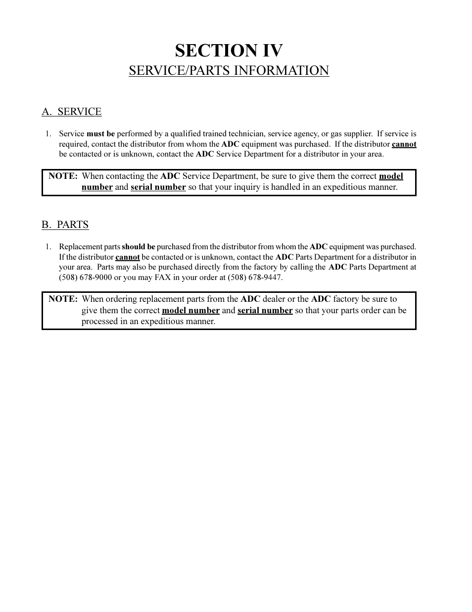 Service/parts information | American Dryer Corp. ML-410 User Manual | Page 54 / 67