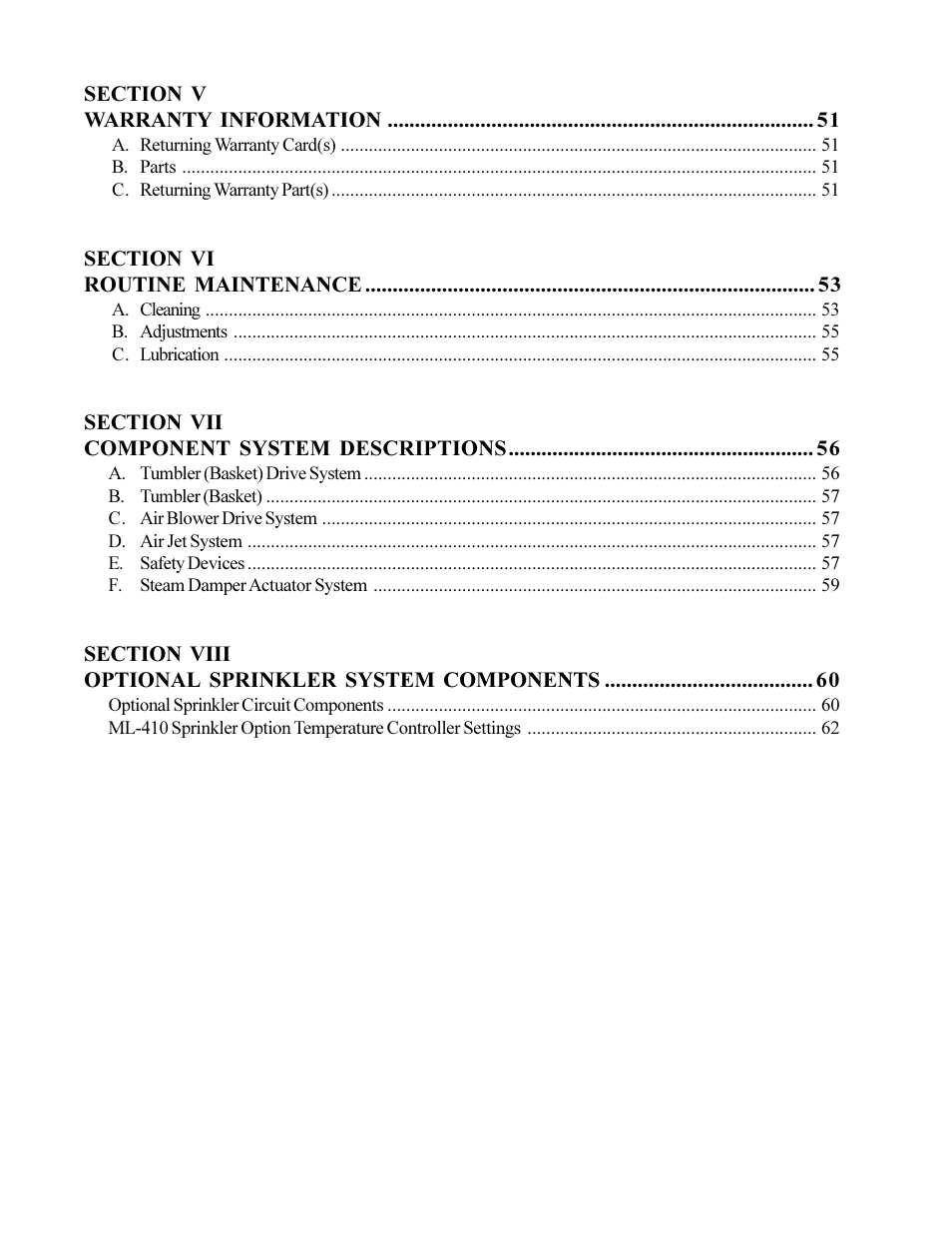 American Dryer Corp. ML-410 User Manual | Page 6 / 67