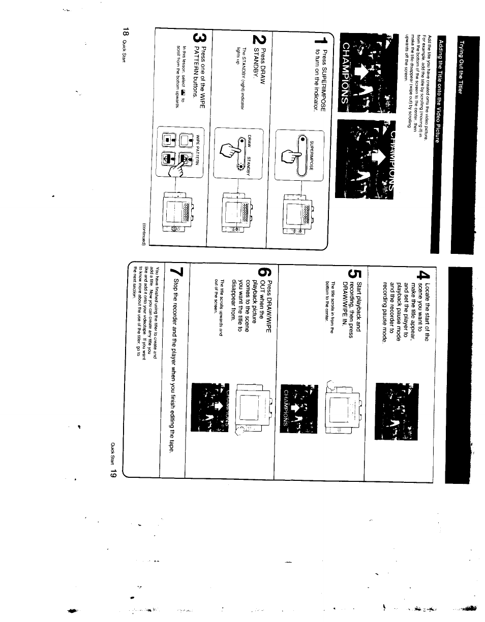 Adding the title onto the video picture | Sony XV-T33 User Manual | Page 10 / 20