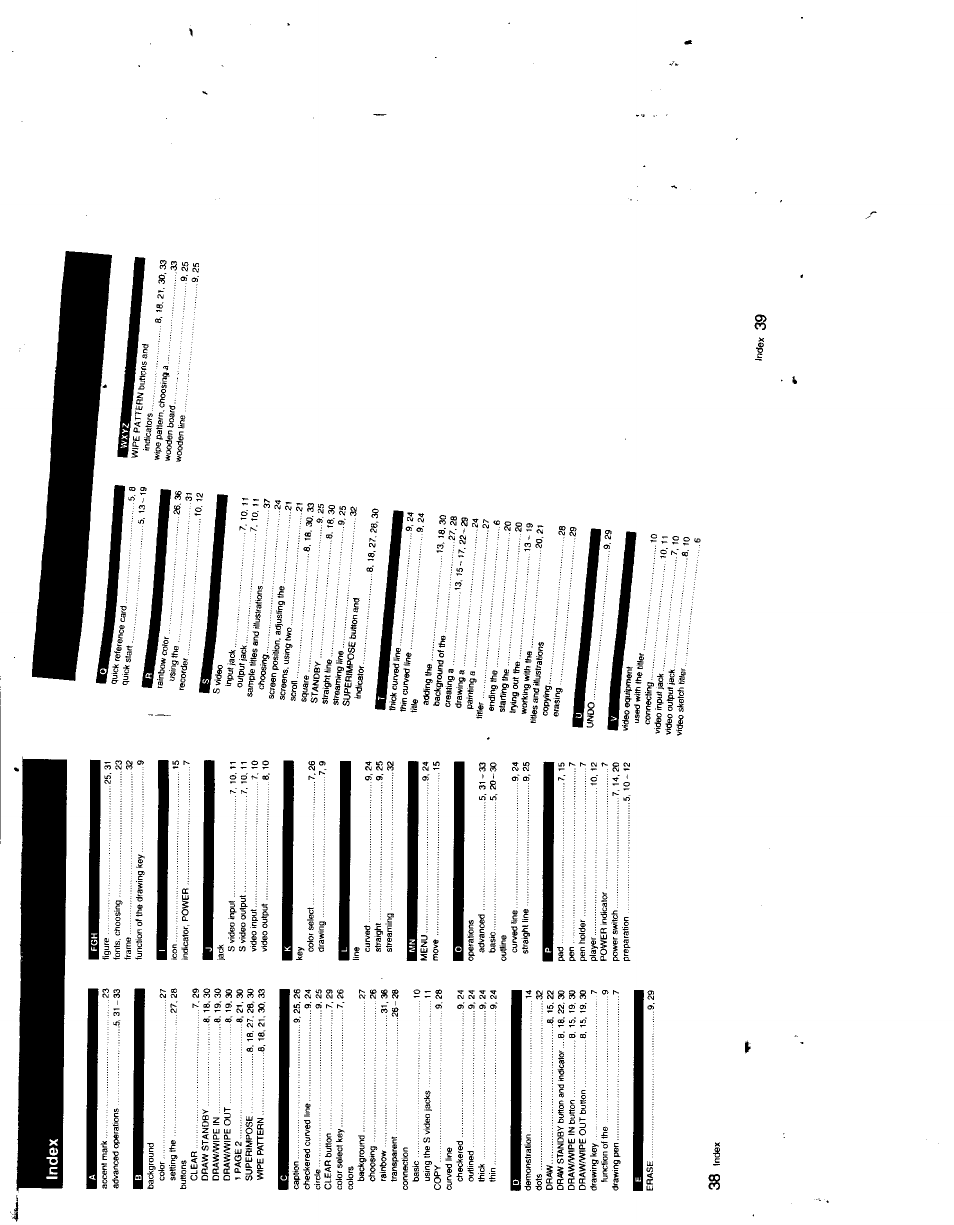 Index 39 | Sony XV-T33 User Manual | Page 20 / 20