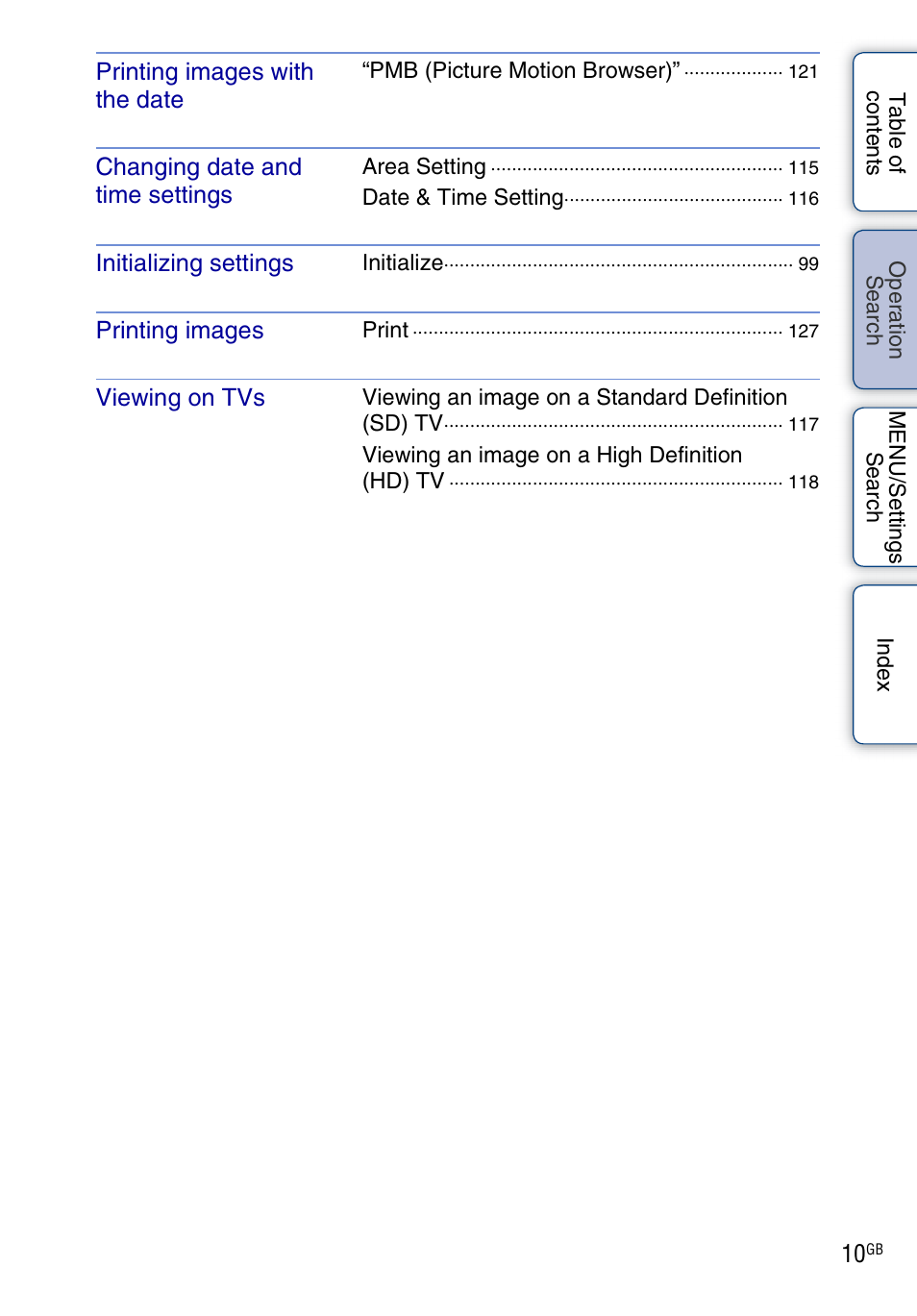 Sony DSC-TX5 User Manual | Page 10 / 150