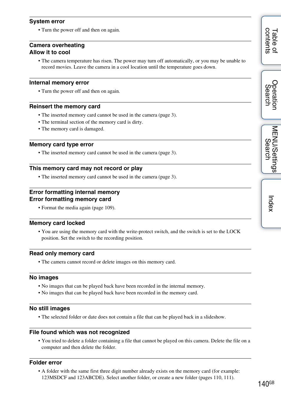 Sony DSC-TX5 User Manual | Page 140 / 150