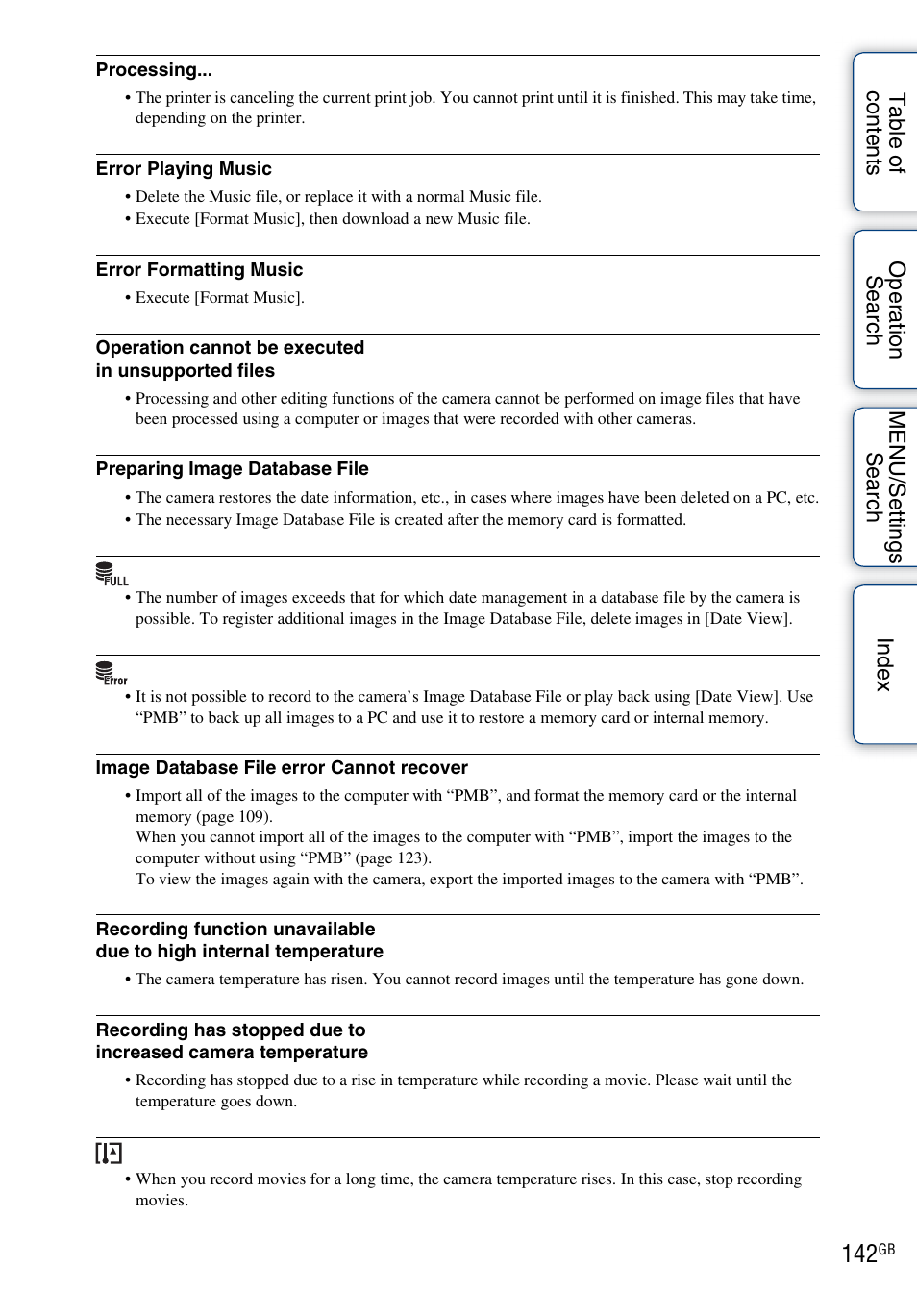 Sony DSC-TX5 User Manual | Page 142 / 150