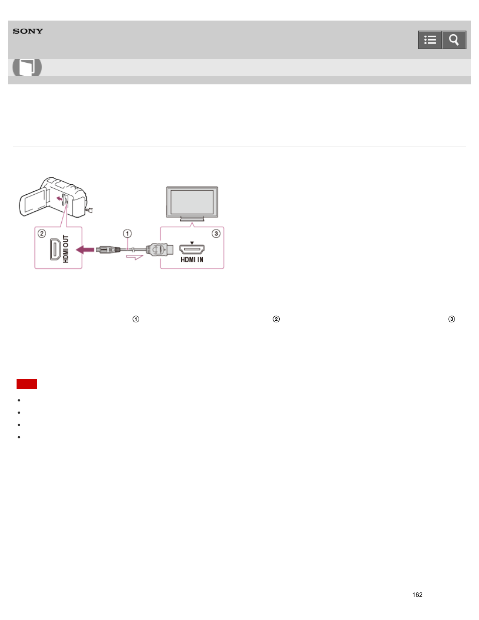 Connecting this product to a high definition tv, Help guide | Sony HDR-PJ810 User Manual | Page 162 / 416