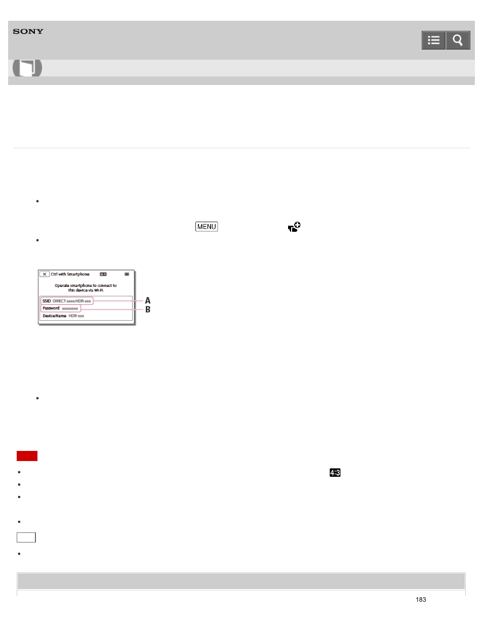 Help guide | Sony HDR-PJ810 User Manual | Page 183 / 416