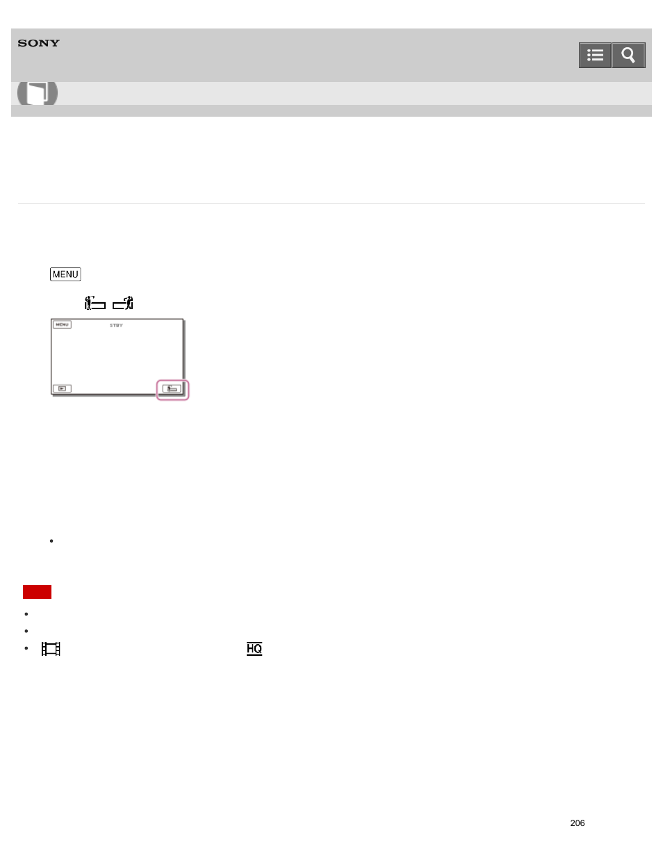 Smth slw rec, Help guide | Sony HDR-PJ810 User Manual | Page 206 / 416