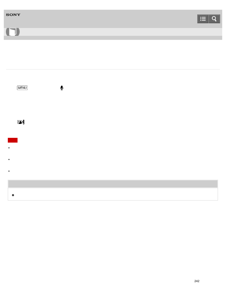 My voice canceling, Help guide | Sony HDR-PJ810 User Manual | Page 242 / 416