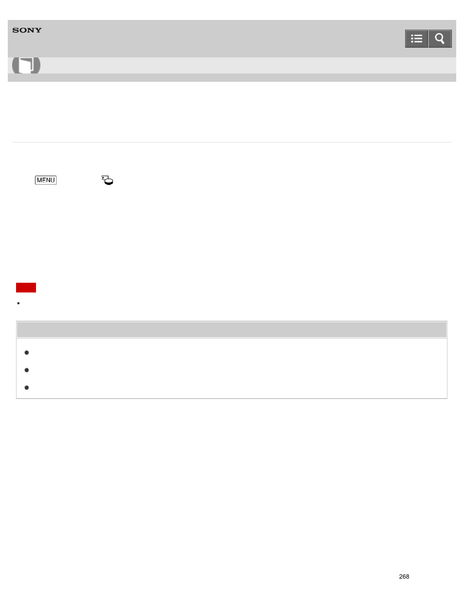 Media select, Help guide | Sony HDR-PJ810 User Manual | Page 268 / 416