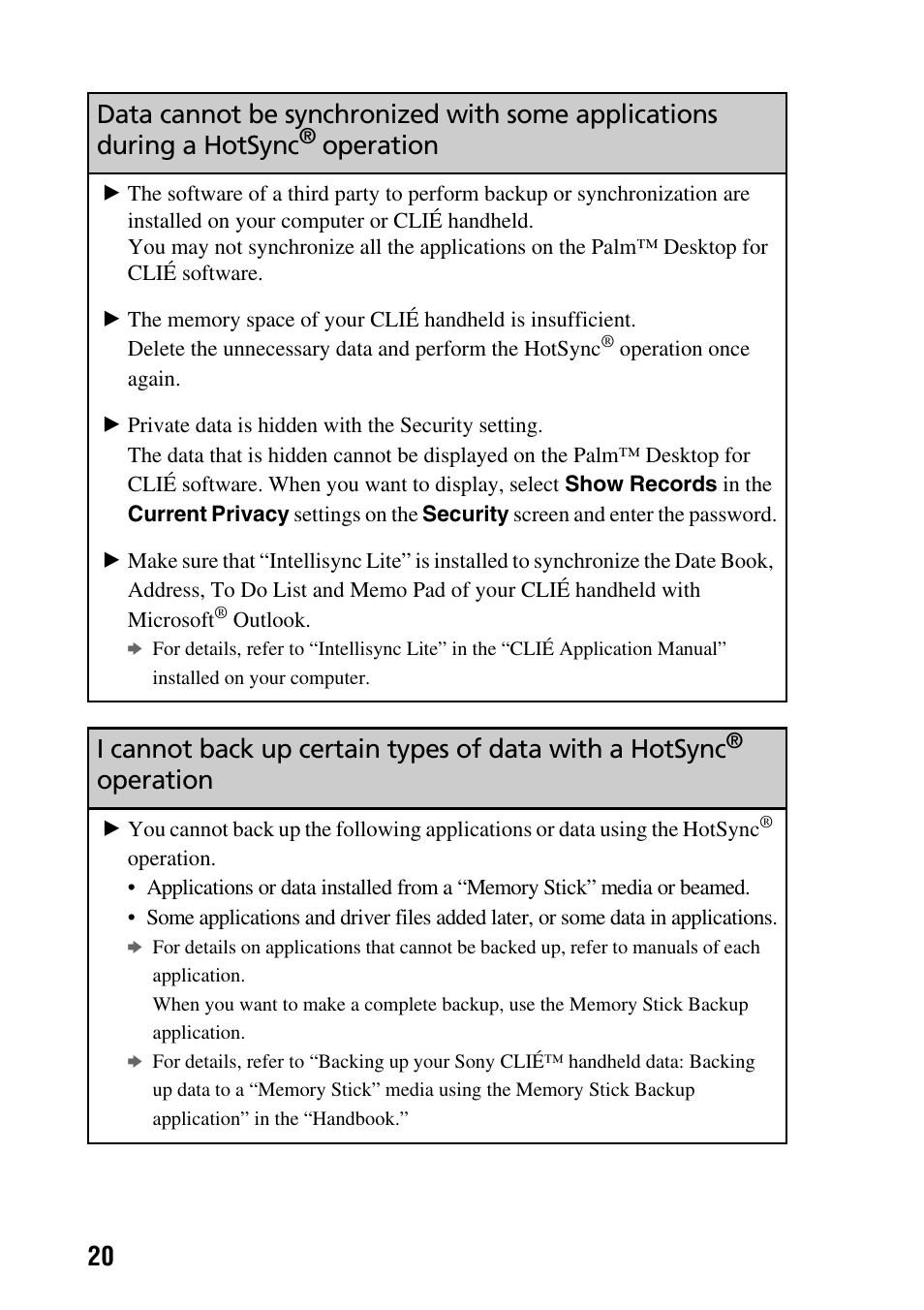 Operation | Sony PEG-NZ90 User Manual | Page 20 / 52